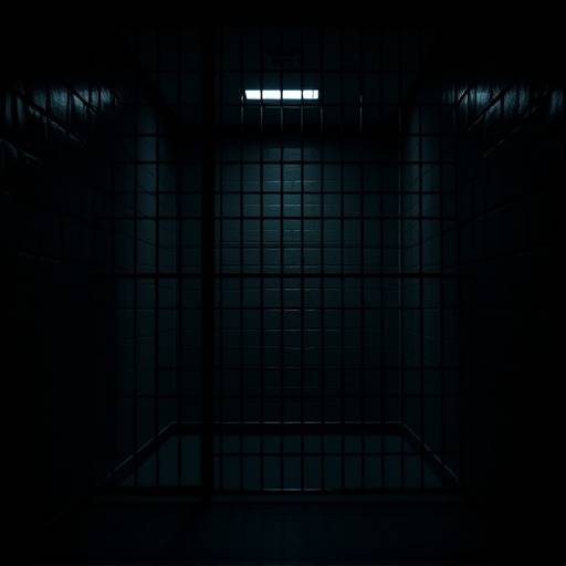 A dark and solitary isolation cell with minimal features.